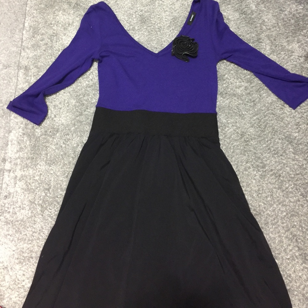 Purple and black dress from Express TBD Z