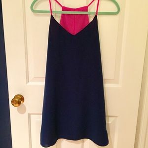Navy/pink reversible dress
