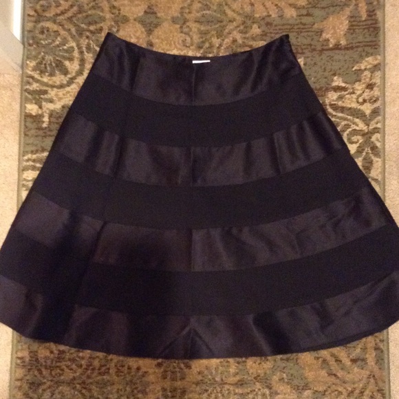 Cache Black on Black Striped A Line Skirt - Picture 2 of 4