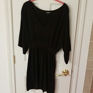 Black mini sweater dress