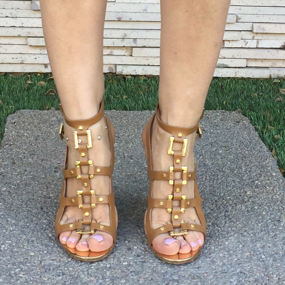 Tory Burch Tan Sandal Heels