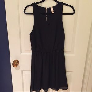 Black dress with keyhole neckline