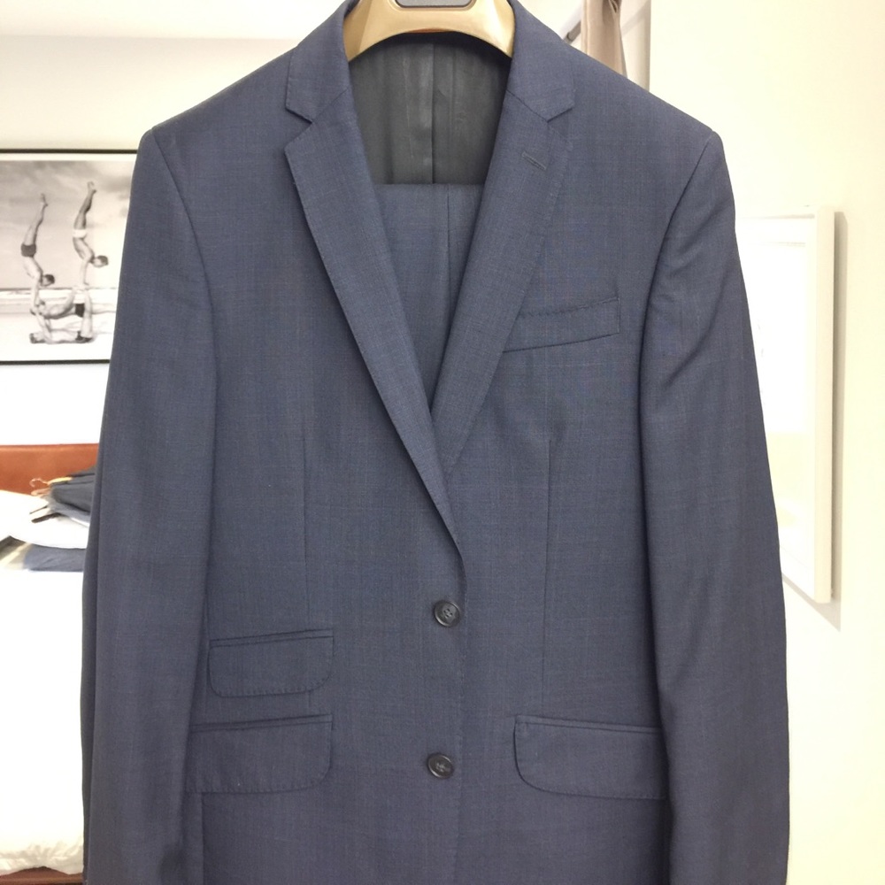 BEN SHERMAN Blue Suit Size 36R