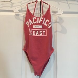 Topshop Pink Pacific Coast Body Suit