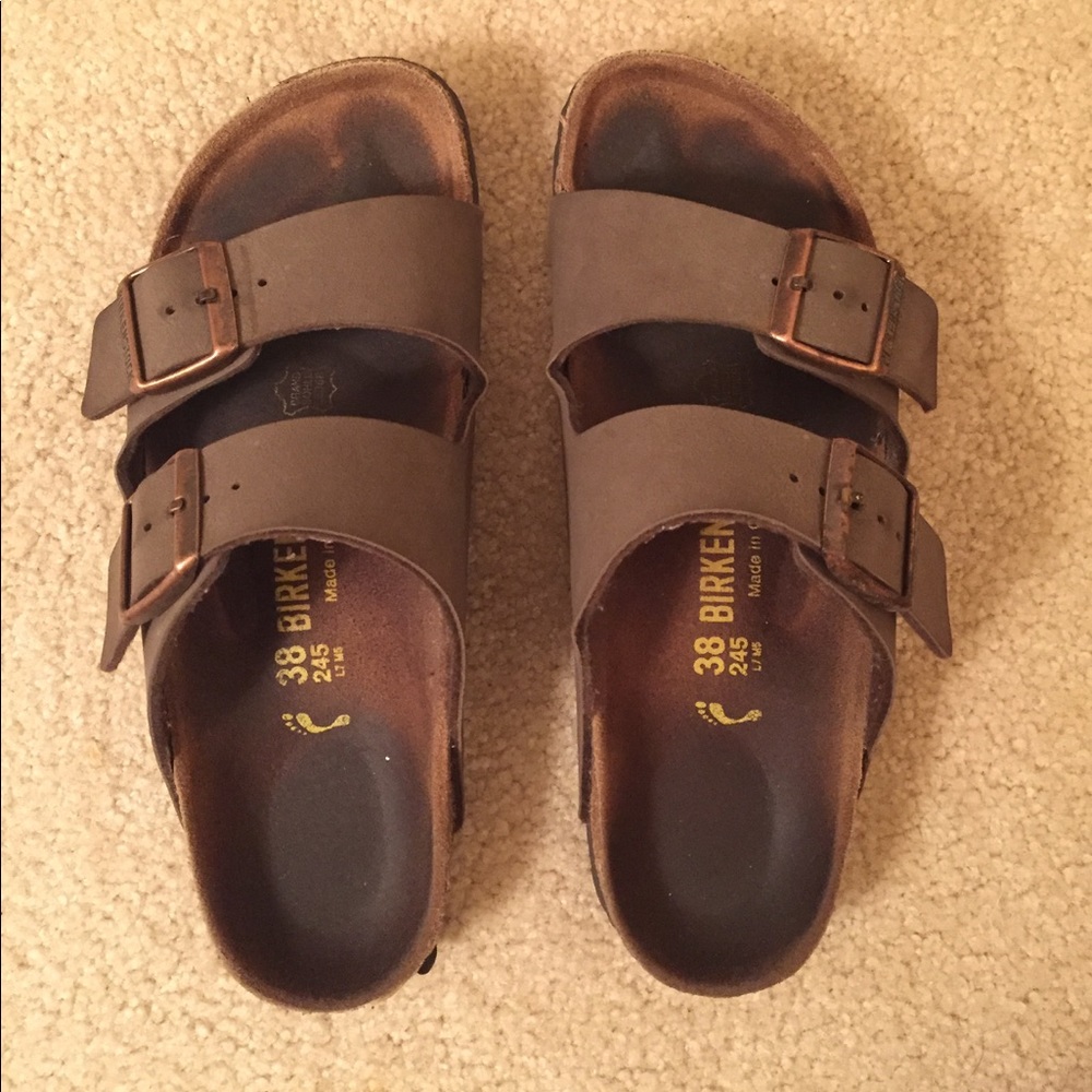 brown Birkenstock sandals