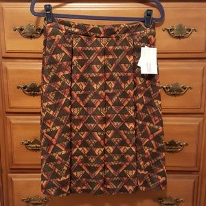 NWT Med Lularoe Madison Skirt Aztec Triangle Print