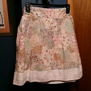 Star city flower pattern cotton mini skirt