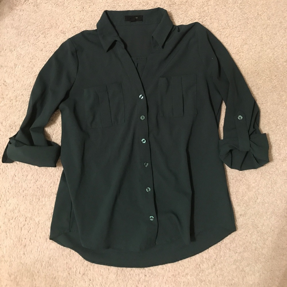 HUNTER GREEN BLOUSE