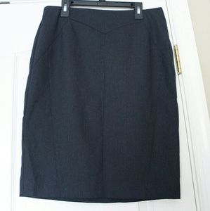 Pinstripe Pencil Skirt