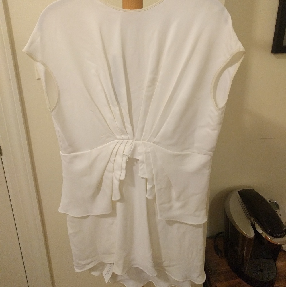 Rick Owens white silk long shirt