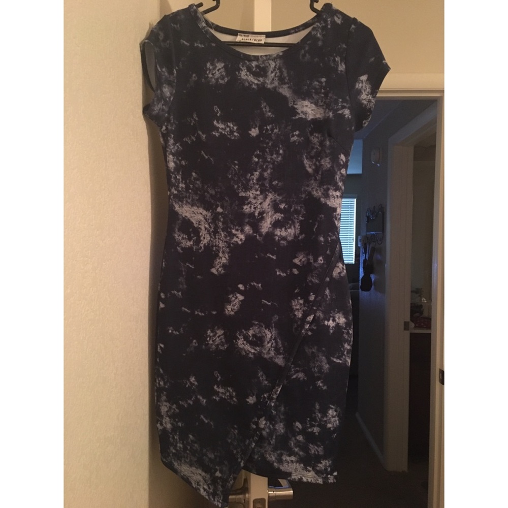 Blue bodycon dress