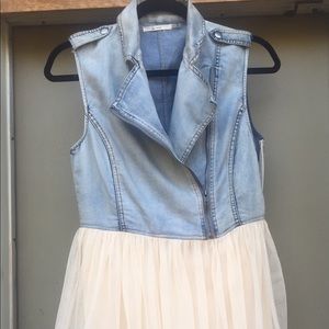 Zio New York  jean vest tulle dress