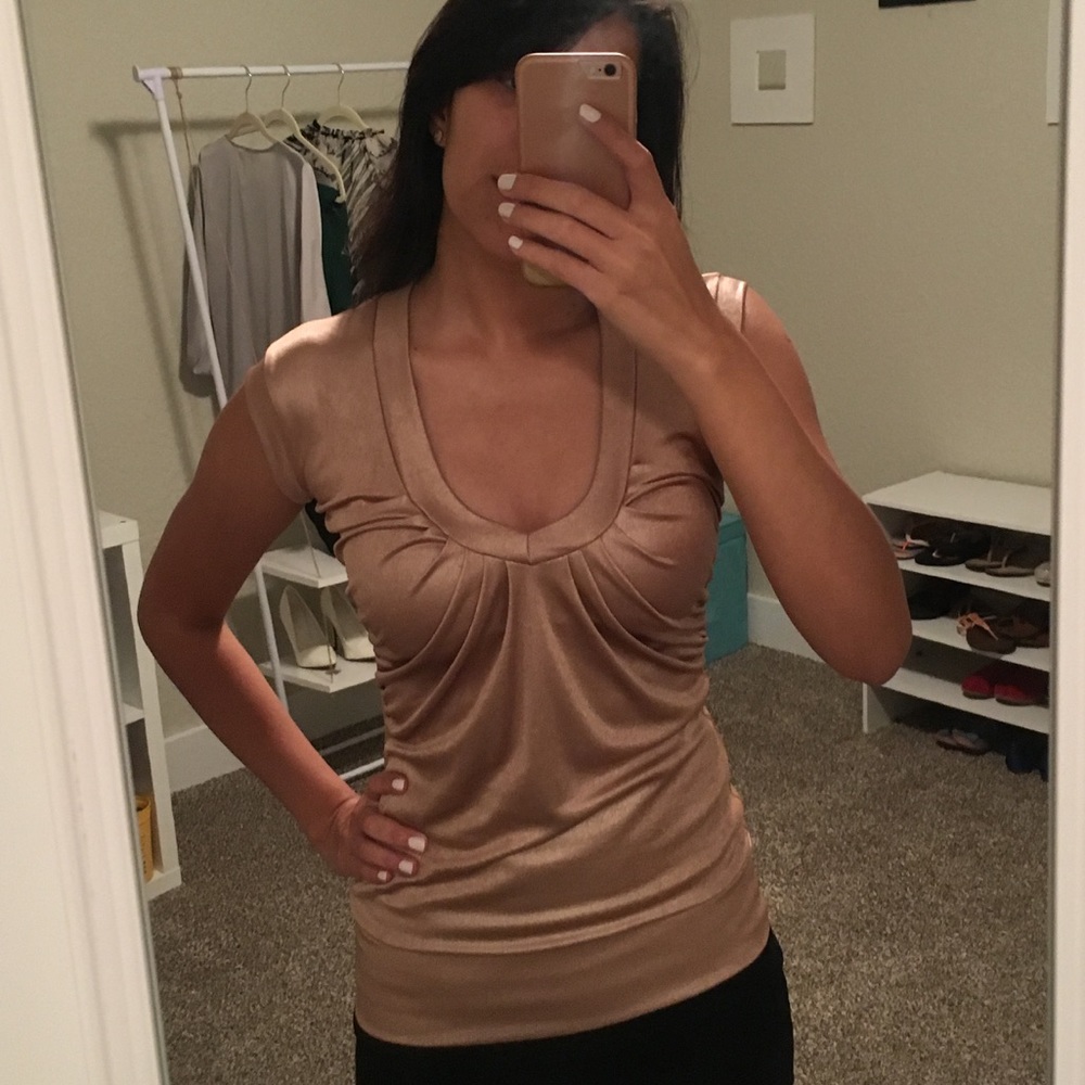 Silky Golden Blouse