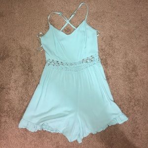 Floral cut out romper