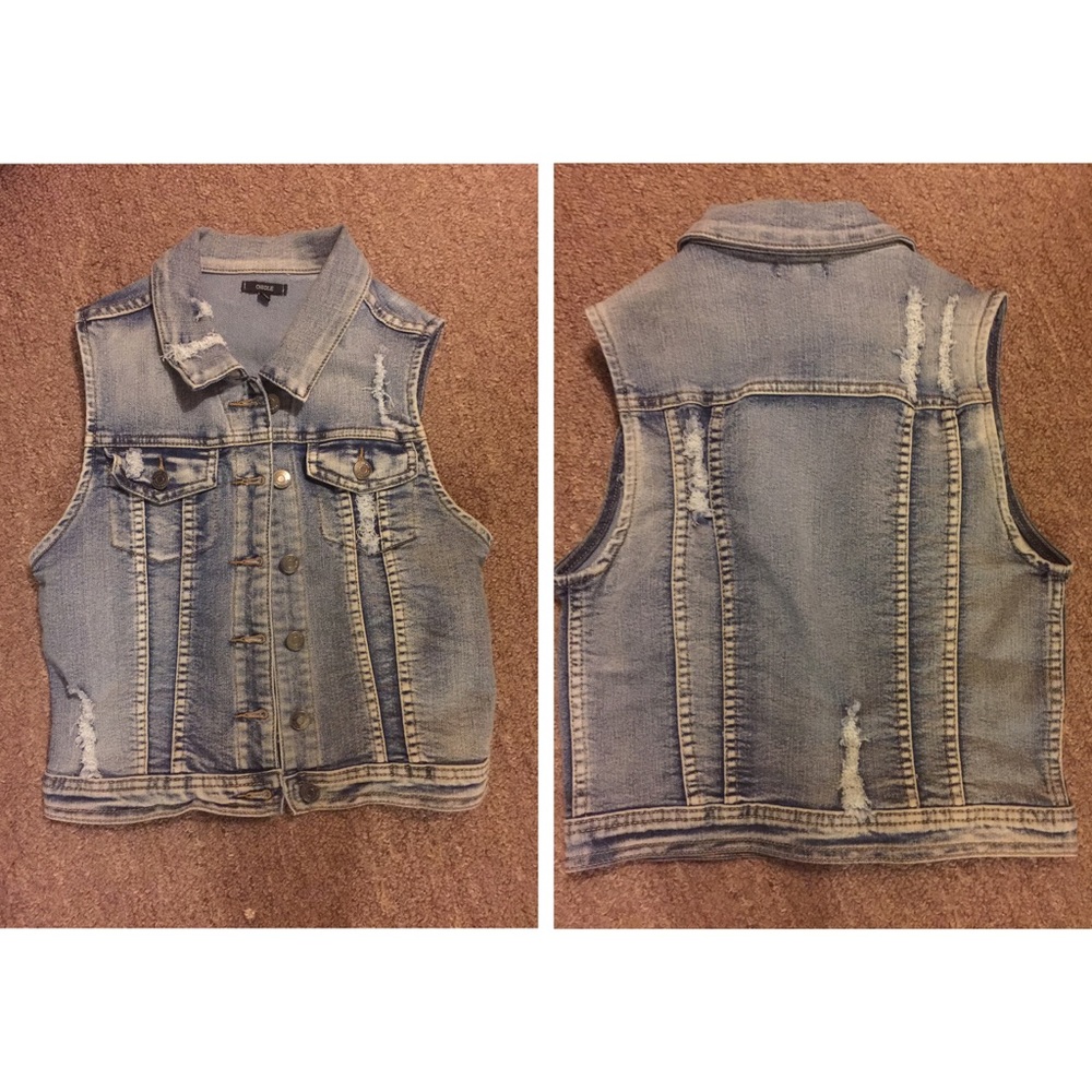 Jean vest . Worn once. Goes great with a dress!!!