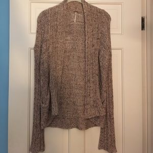 Free people tan cardigan sweater