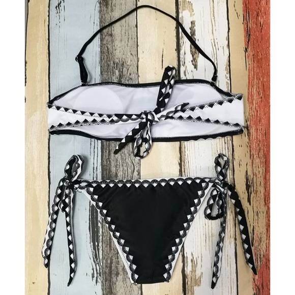 MUST GO ‘Abella' Strapless Black and White Bandage Bikini - Picture 4 of 6