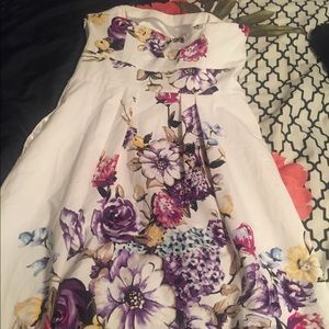 Strapless floral dress