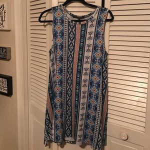 Flowy tribal print dress