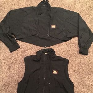 Vintage Old school Nike windbreaker, vest combo