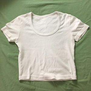 American Apparel Baby Rib Crop Tee