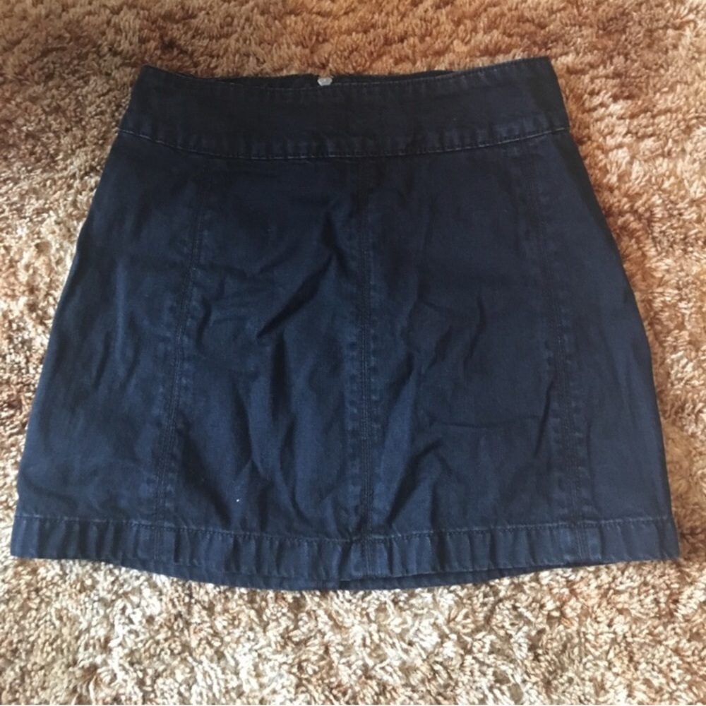 free people zip to it denim skirt