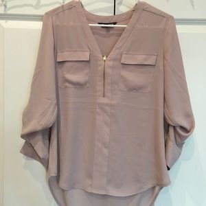 Express mauve zip blouse