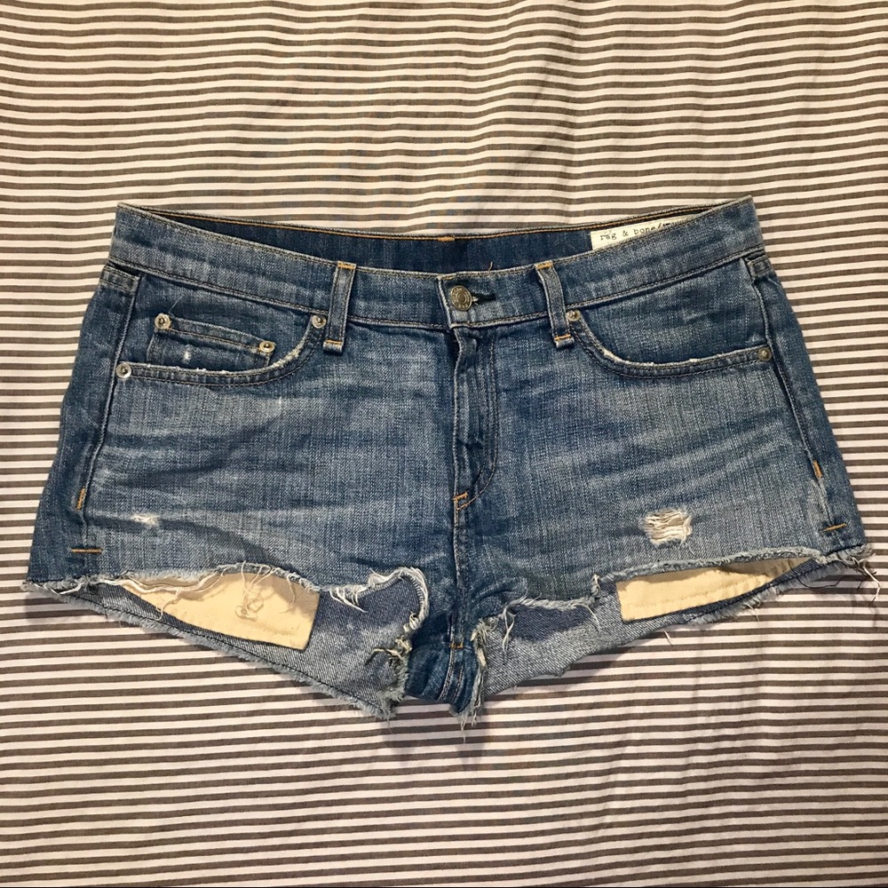 Rag & Bone Mila cut off Jean shorts