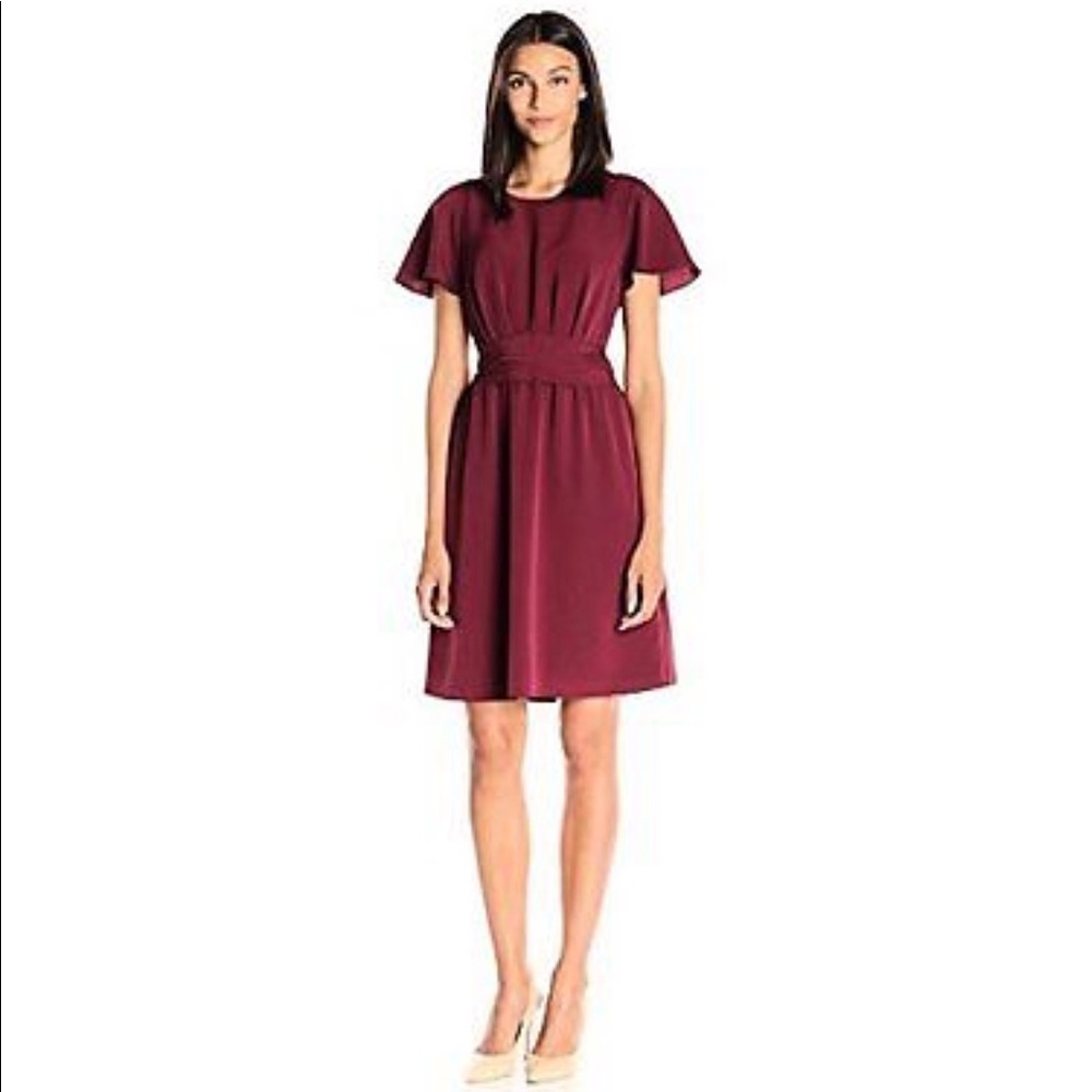 Lark & Ro Women's Flutter-Sleeved Dress