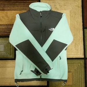 Light Blue and Dark Gray Fleece Jacket