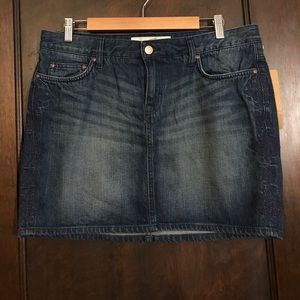 H&M embroidered denim mini size 12