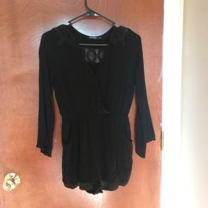 Long-sleeved Black Romper