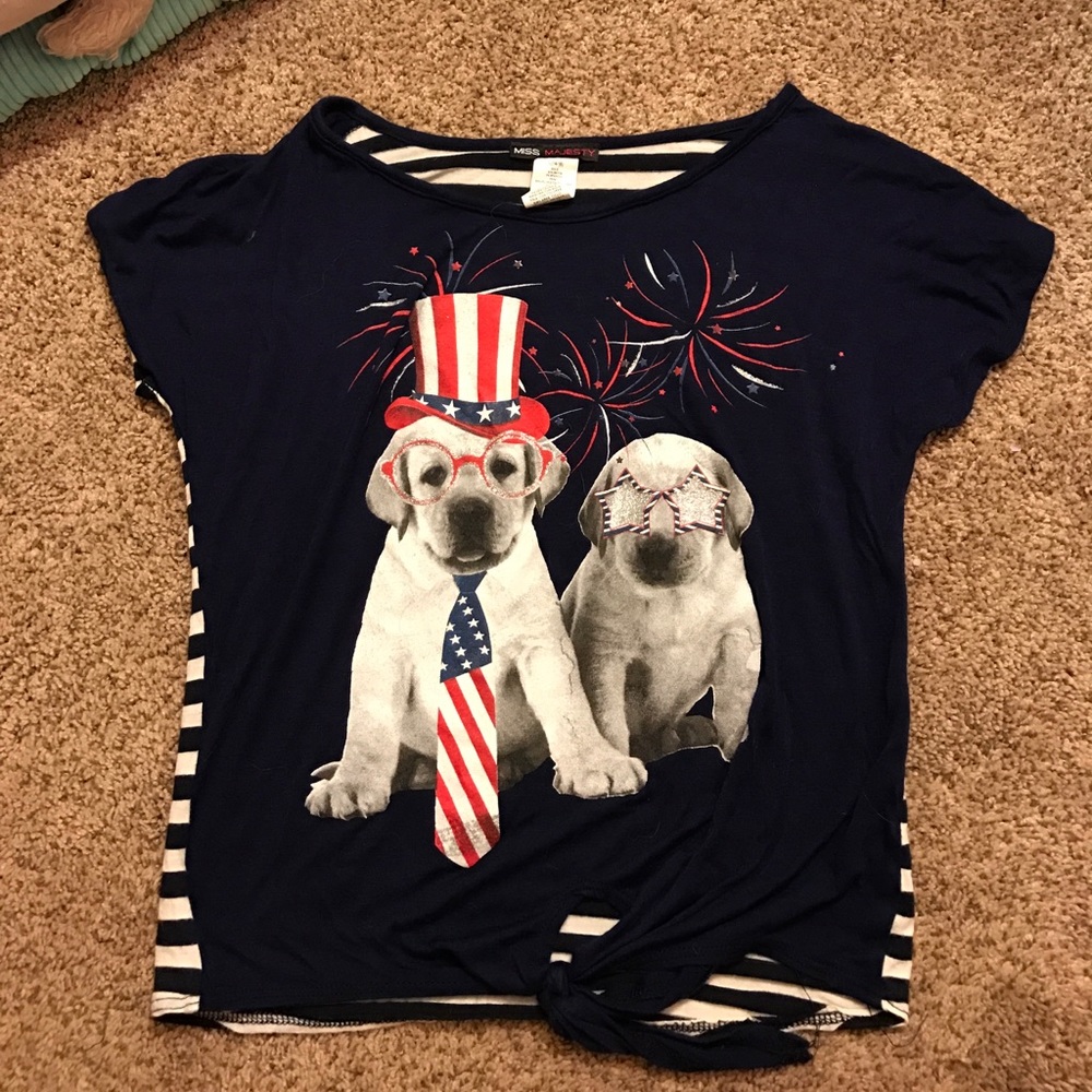 Cute Puppy Fourth Of July Shirt
