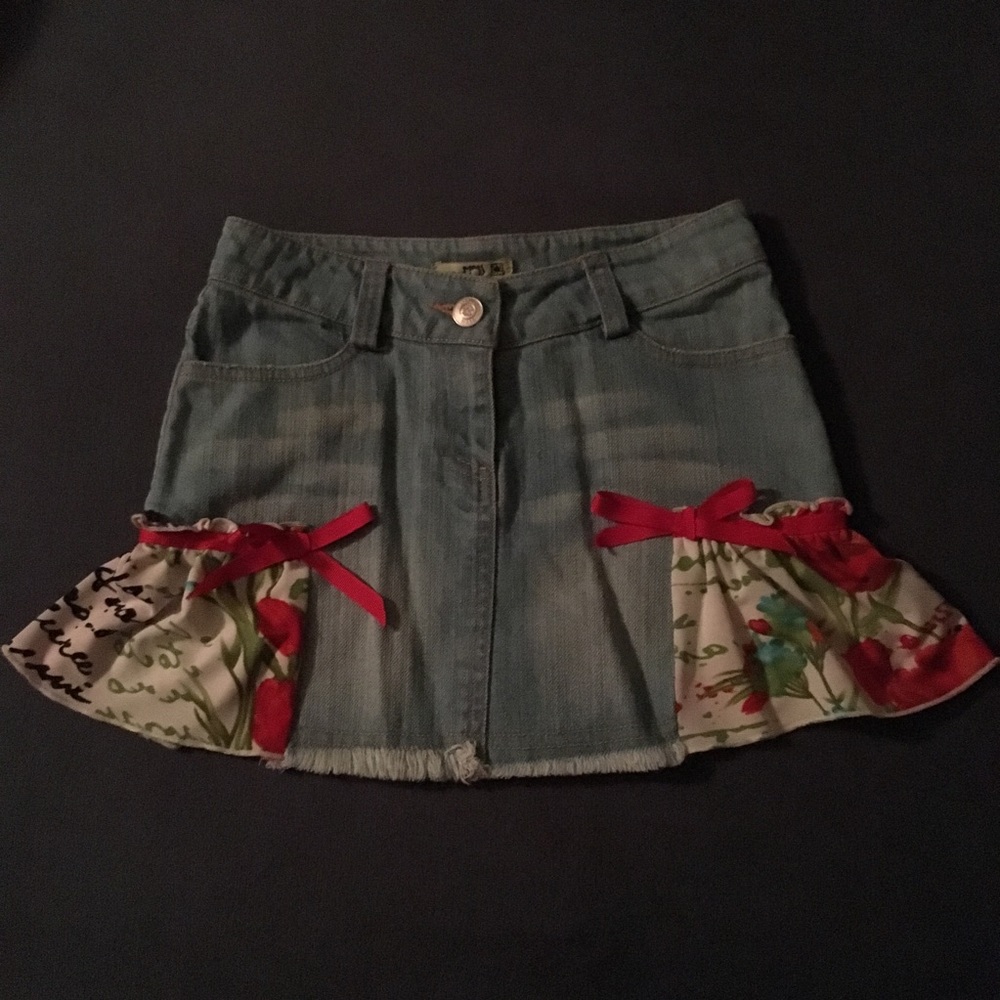 Little Mass embellished Jean skirt