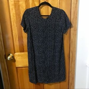 Madewell Silky Zip-Back Polka Dot Dress