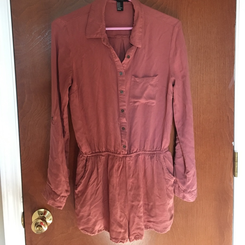 Rose Button-down Romper