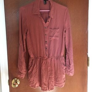 Rose Button-down Romper