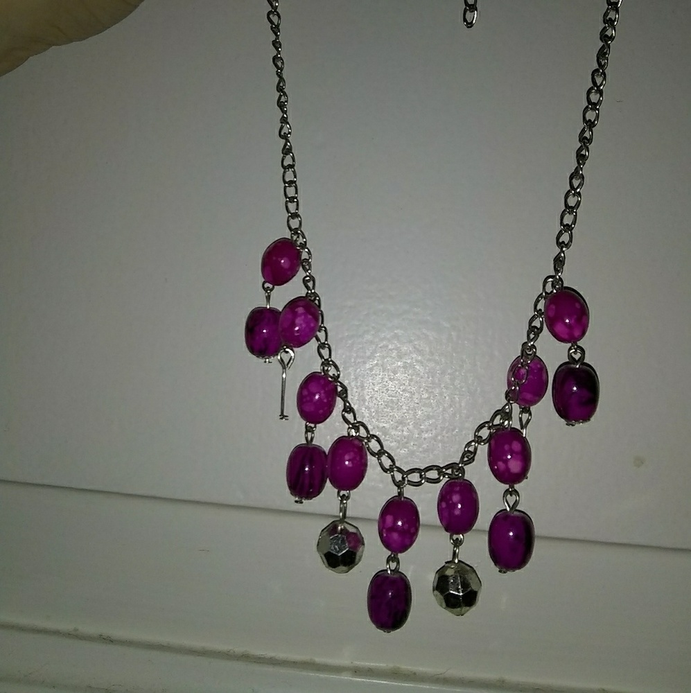 Pink beaded necklace
