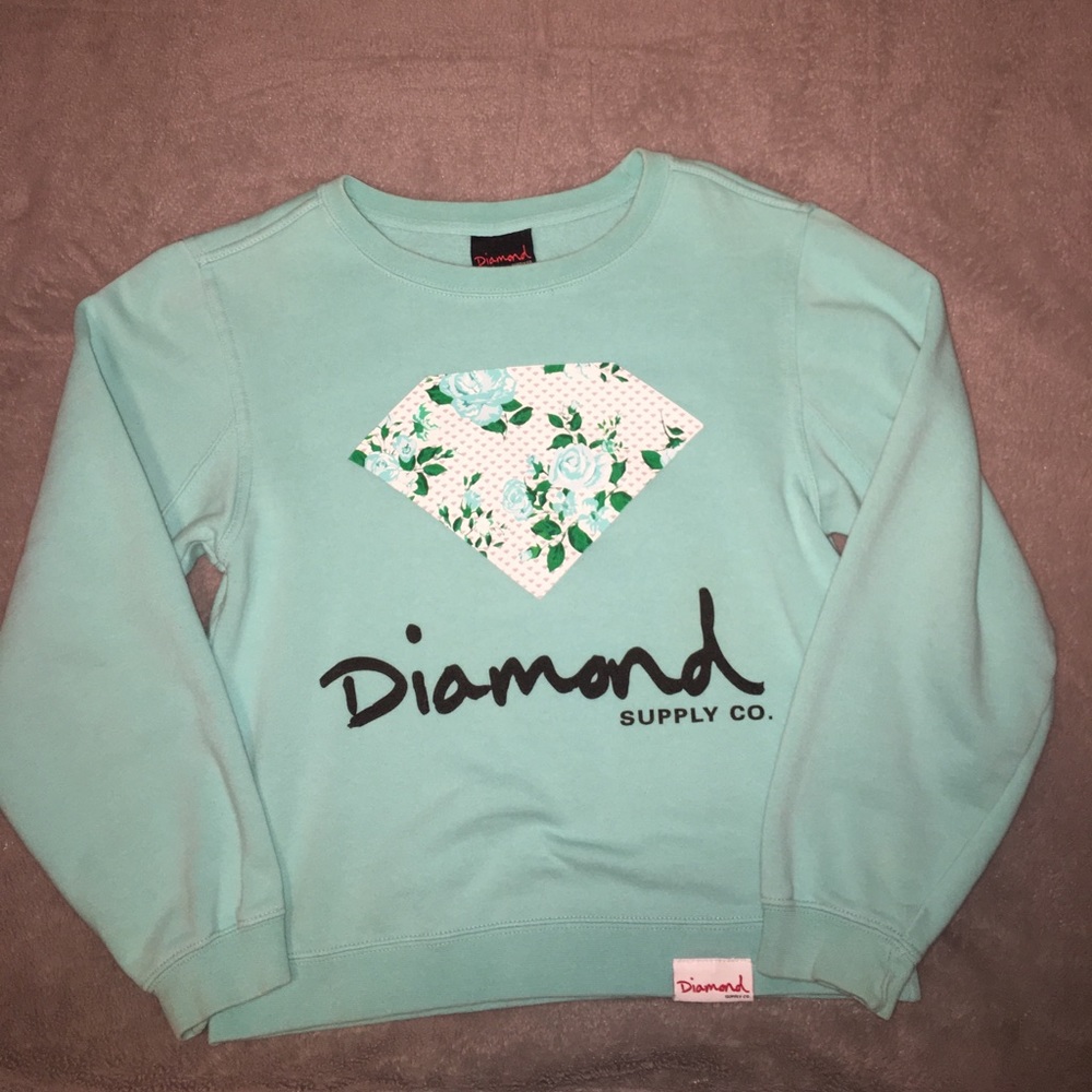 diamond crew neck sweatshirt