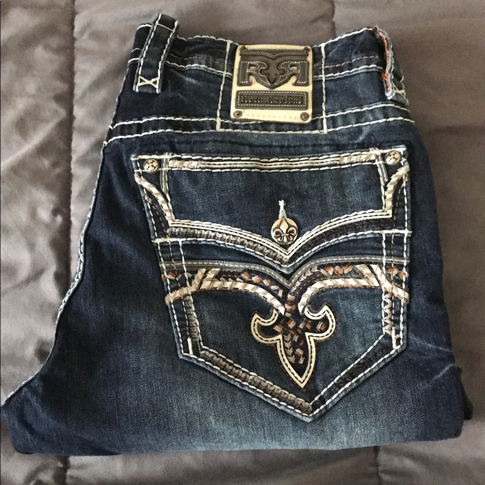 Men's rock revival jeans