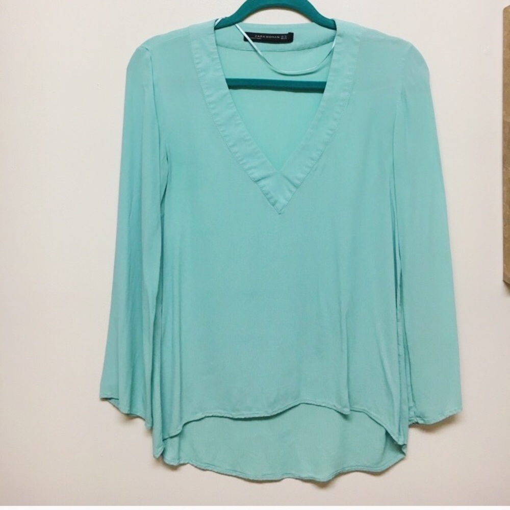 Zara Mint Green Blouse