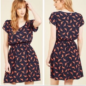 Modcloth: Oh My Gosh A Line Dress in Dinosaurs