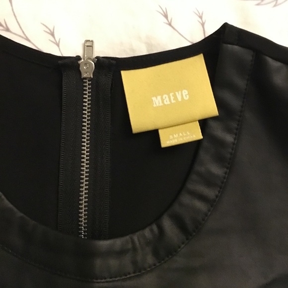 Anthropologie Sleeveless Black Peplum Top - Picture 2 of 4