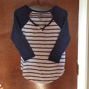 Striped Baseball Tee