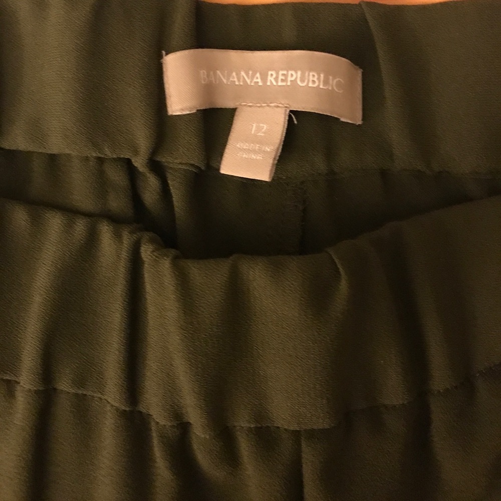 BANANA REPUBLIC elastic waistband/cuff trouser
