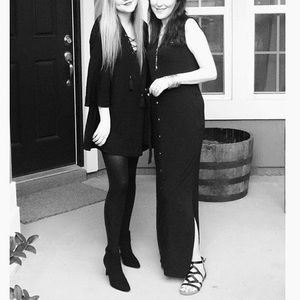 black heeled booties