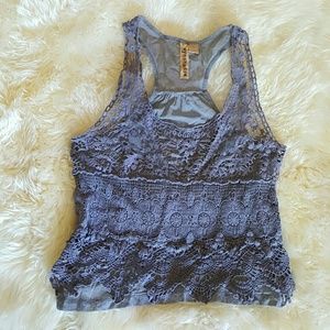 Crochet Eyeshadow Racerback Tank Top