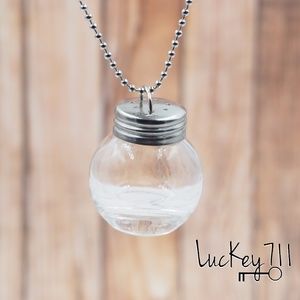 Upcycled Glass Jar Necklace Repurpose Treasure Jar