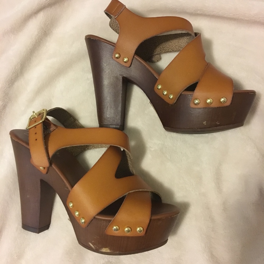 70's inspired retro platform wedged-heels - Picture 2 of 4