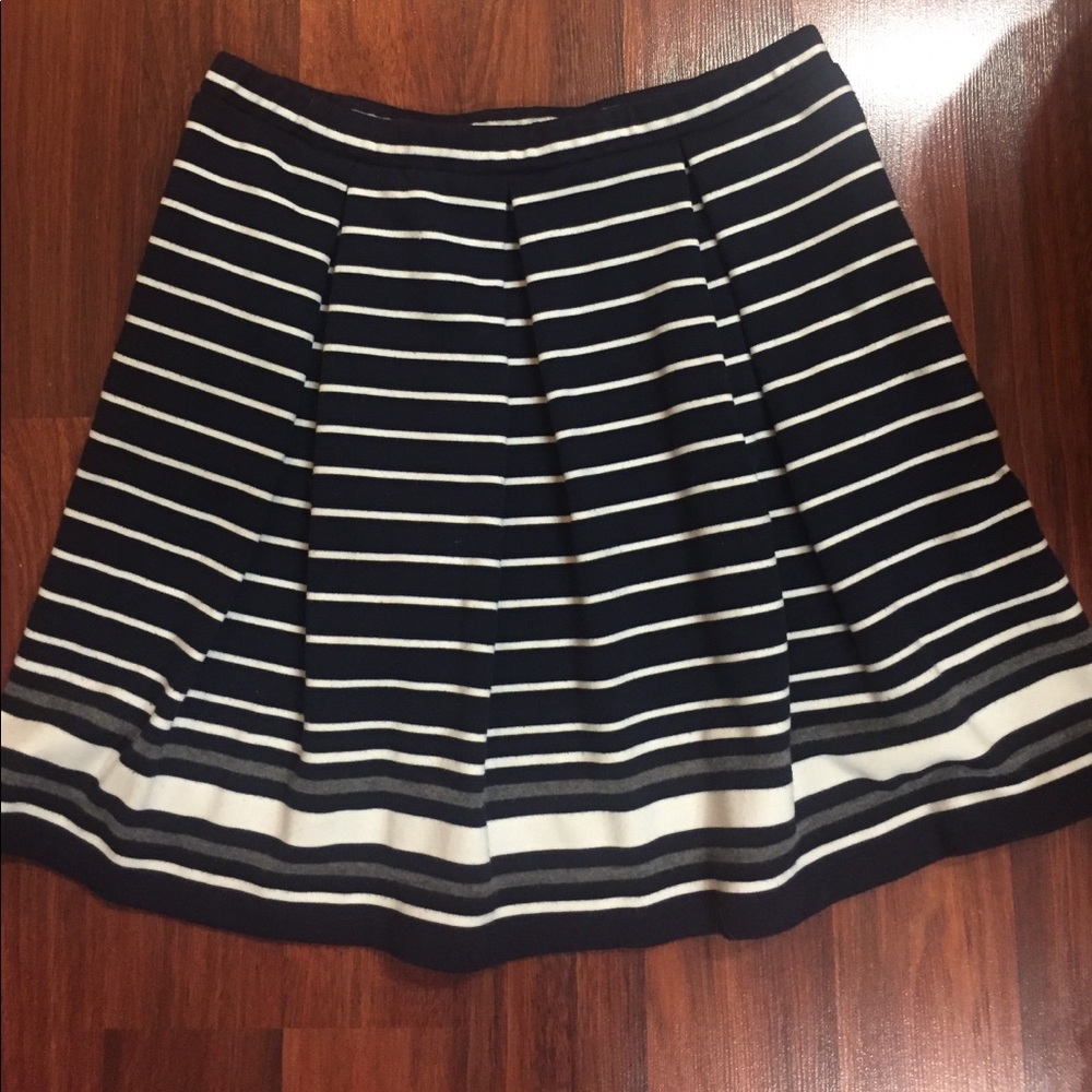 Striped A Line Skirt